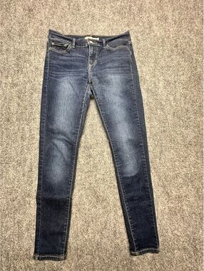 Levi's 710 Super Skinny Jeans Women Size 29x28 Dark Wash Blue Denim Stretch